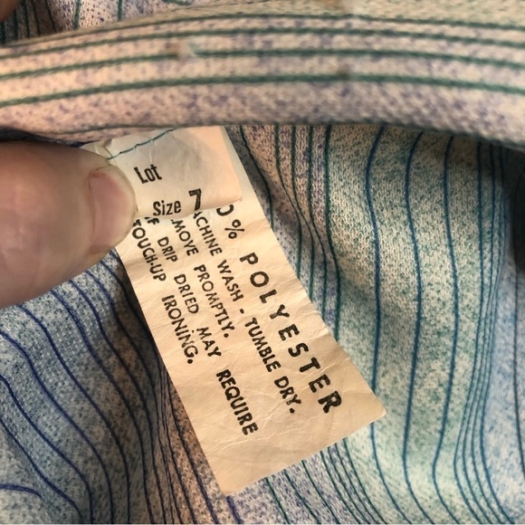 Pastel Blue Striped Fit-and-Flare Dress - Picture 7 of 7